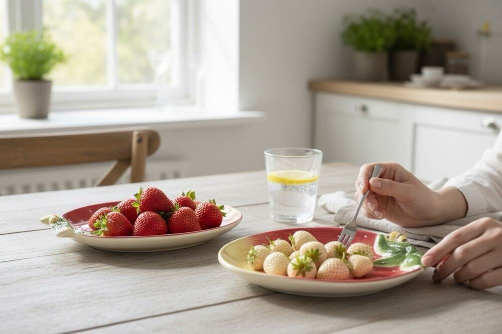 Vintage Global Design Connections Kate Williams Strawberry Shaped Ceramic Plates
